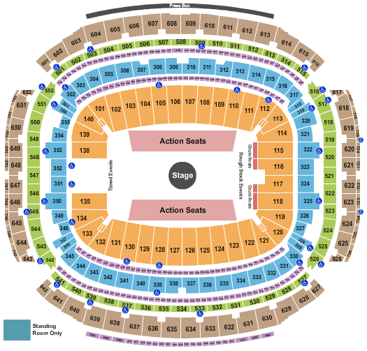 NRG Stadium Tim McGraw Seating Chart